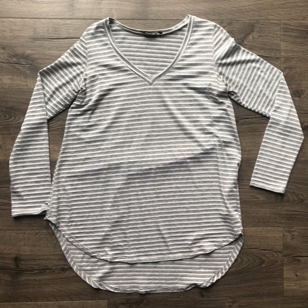 Striped long sleeve top